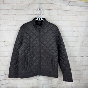 Barbour Harrington Quilted Jacket Mens M  Full Zip Corduroy Collar & Cuffs